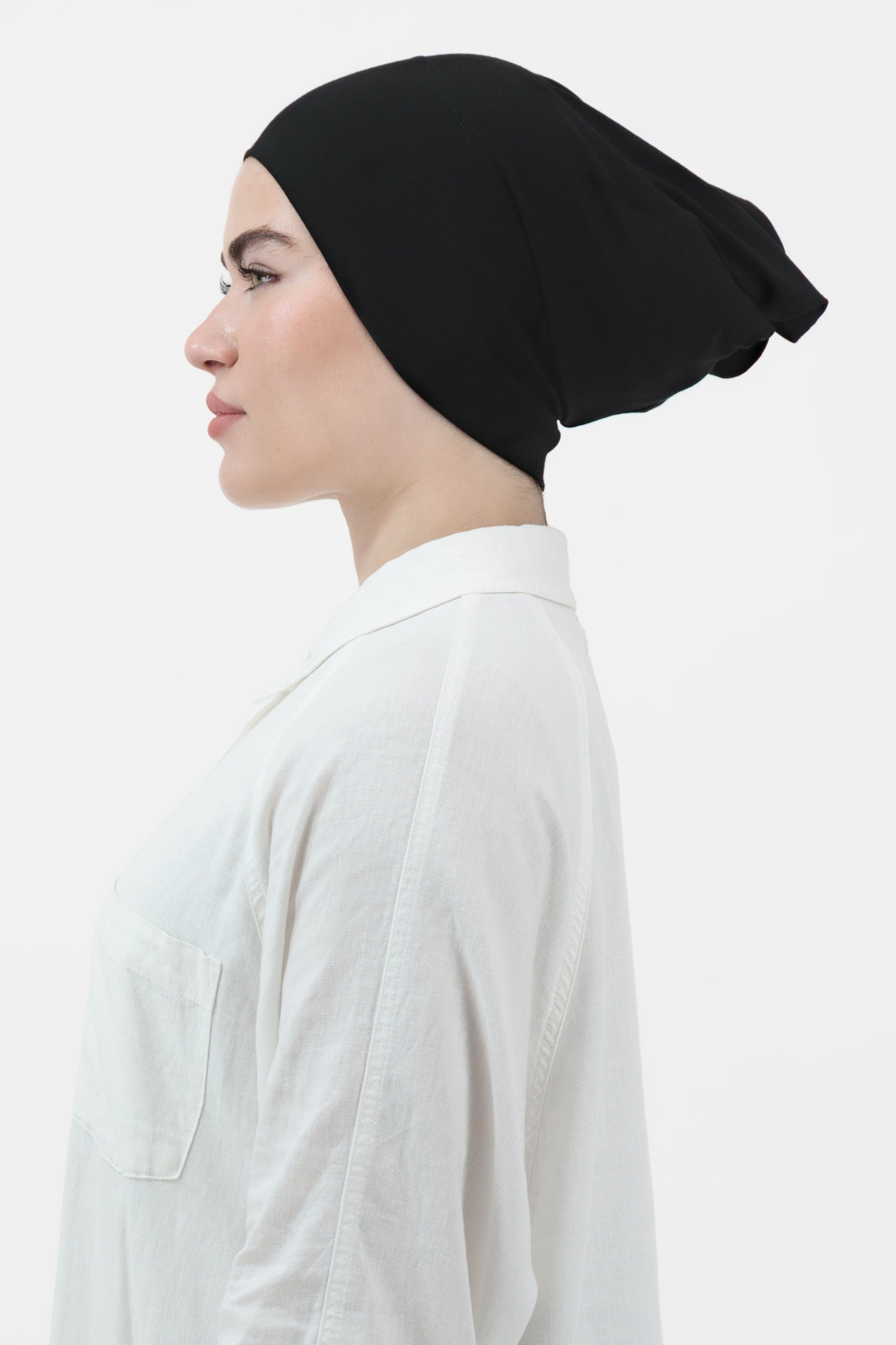 Matching Jersey Hijab Set - Black