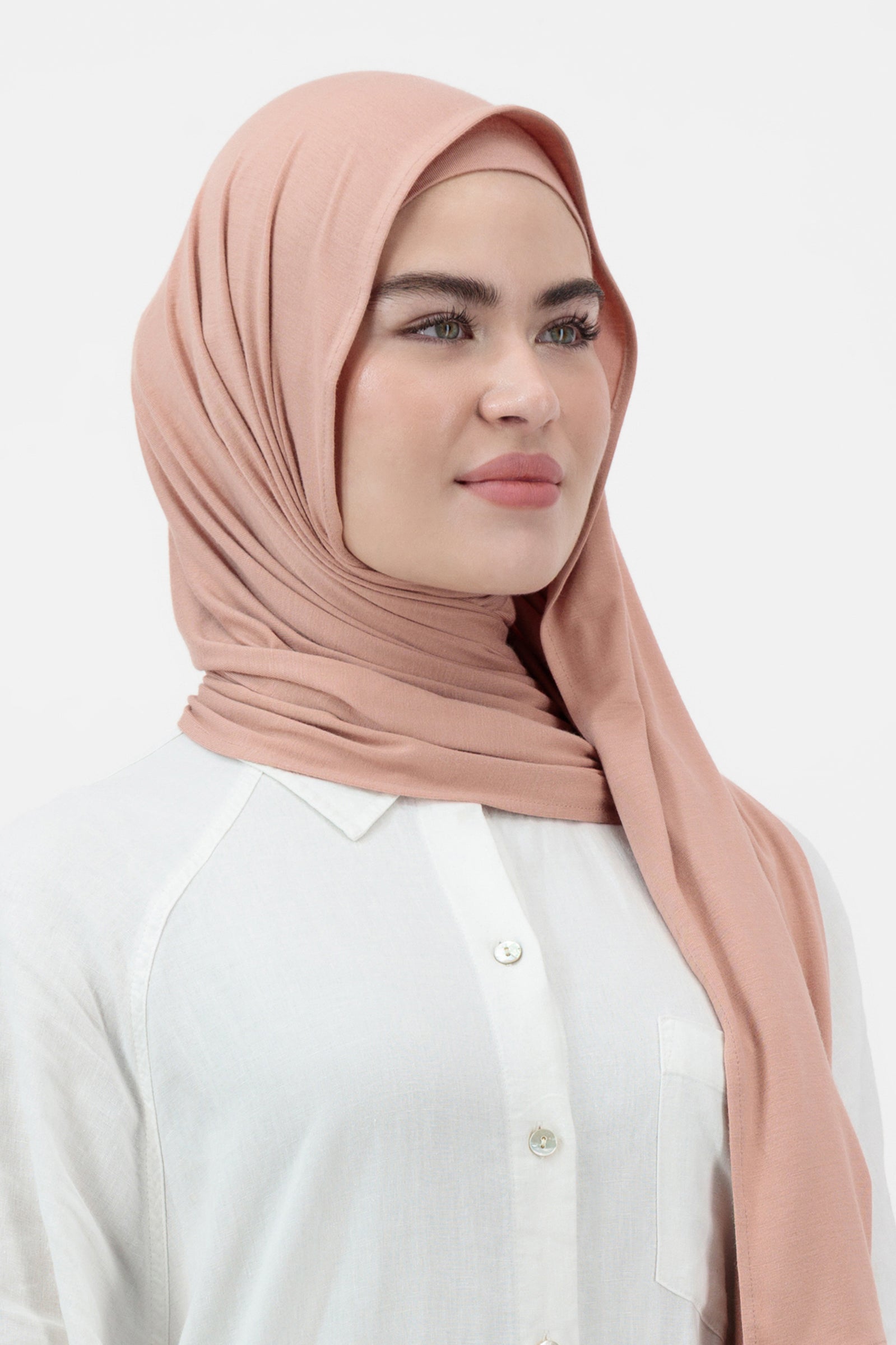 Matching Jersey Hijab Set - Clay