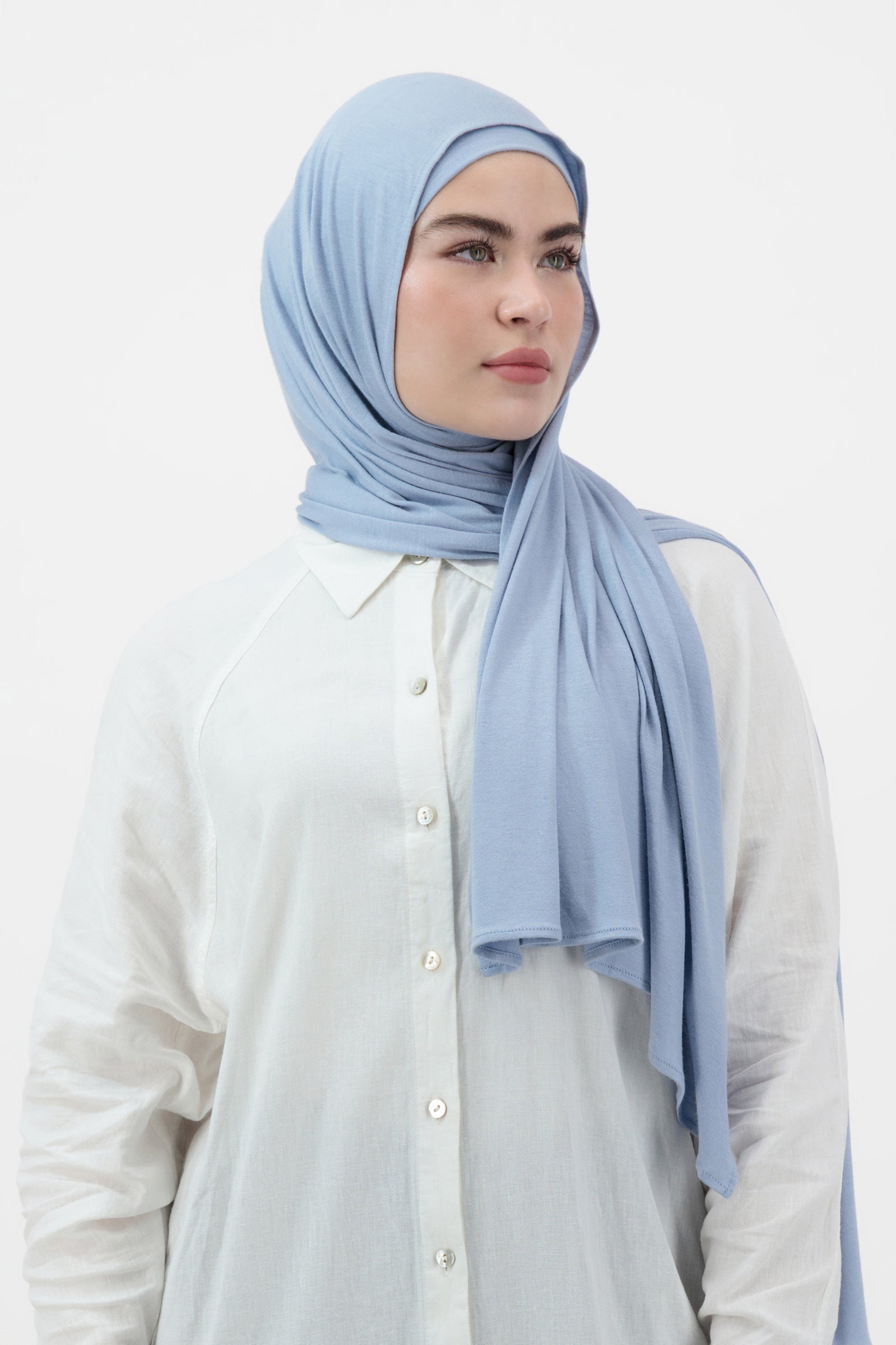 Matching Jersey Hijab Set - Mist