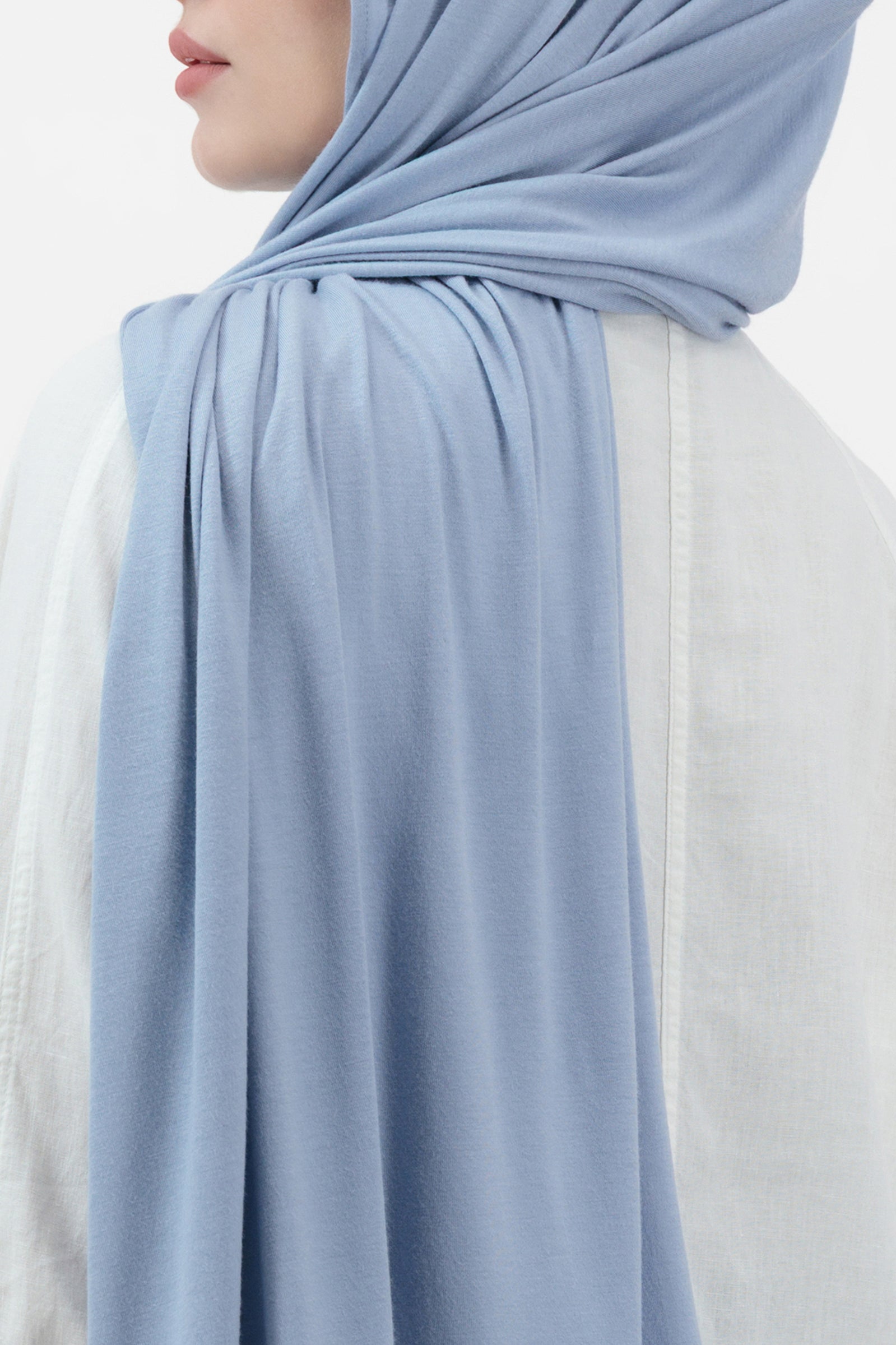 Matching Jersey Hijab Set - Mist