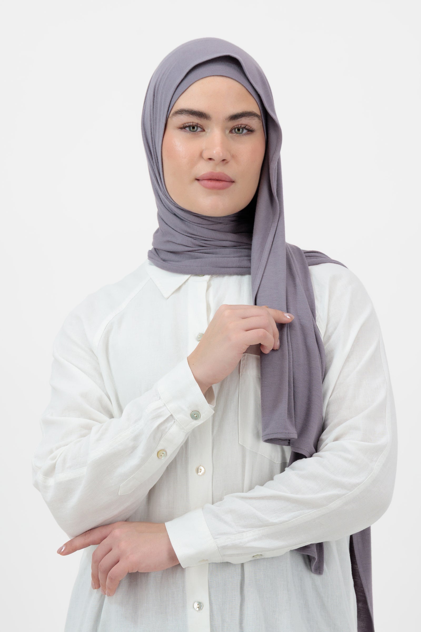 Matching Jersey Hijab Set - Moon