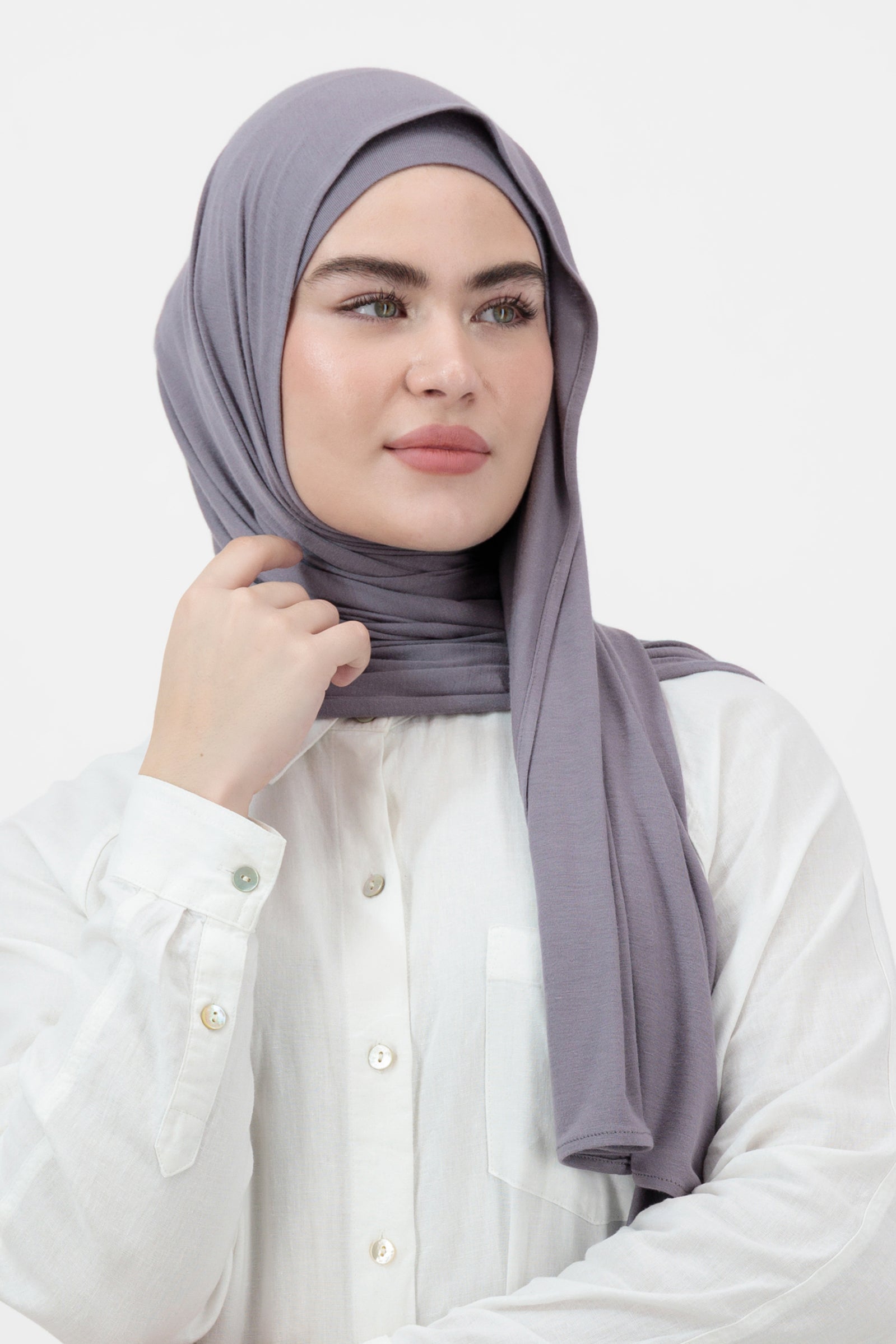 Matching Jersey Hijab Set - Moon