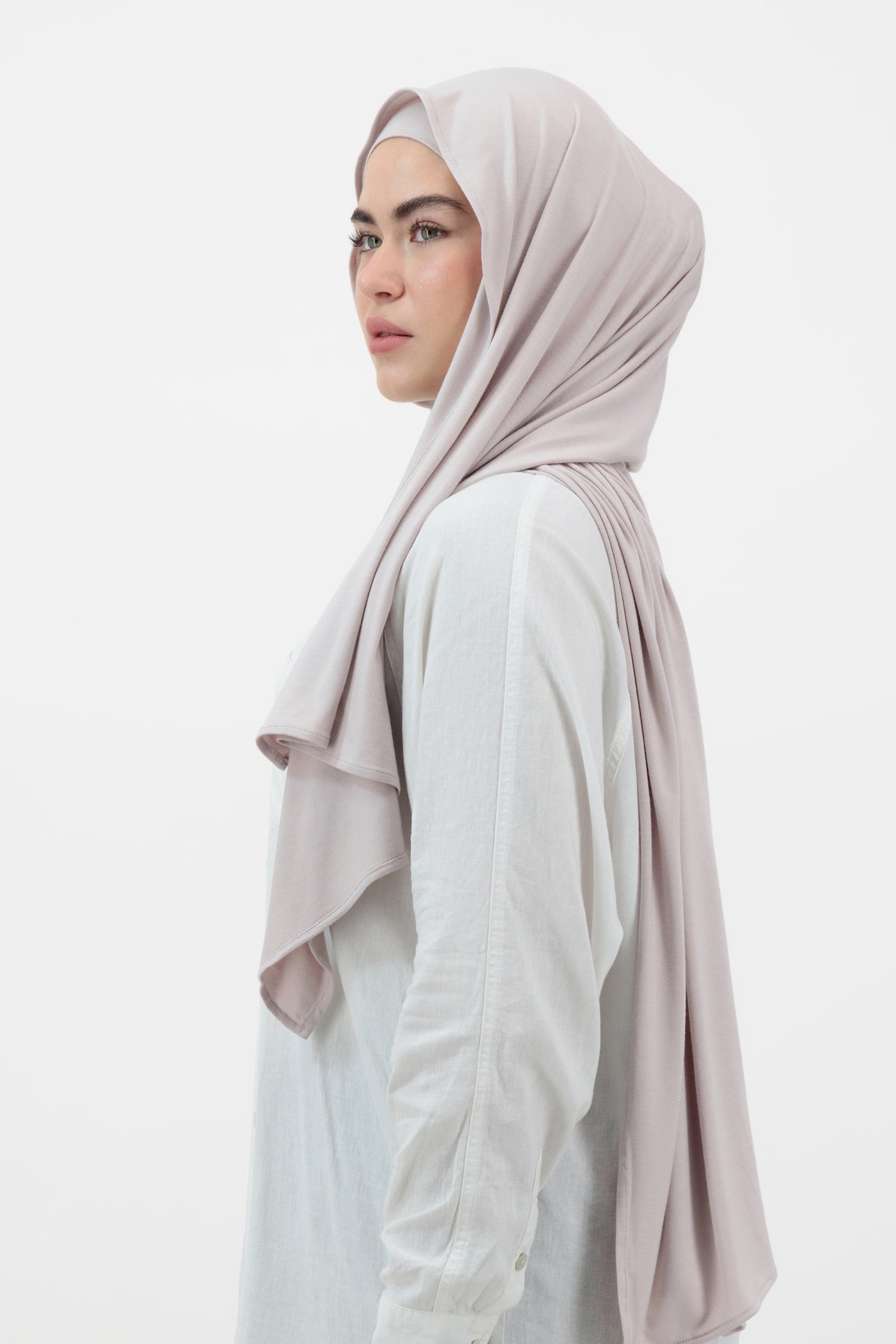 Matching Jersey Hijab Set - Pearl