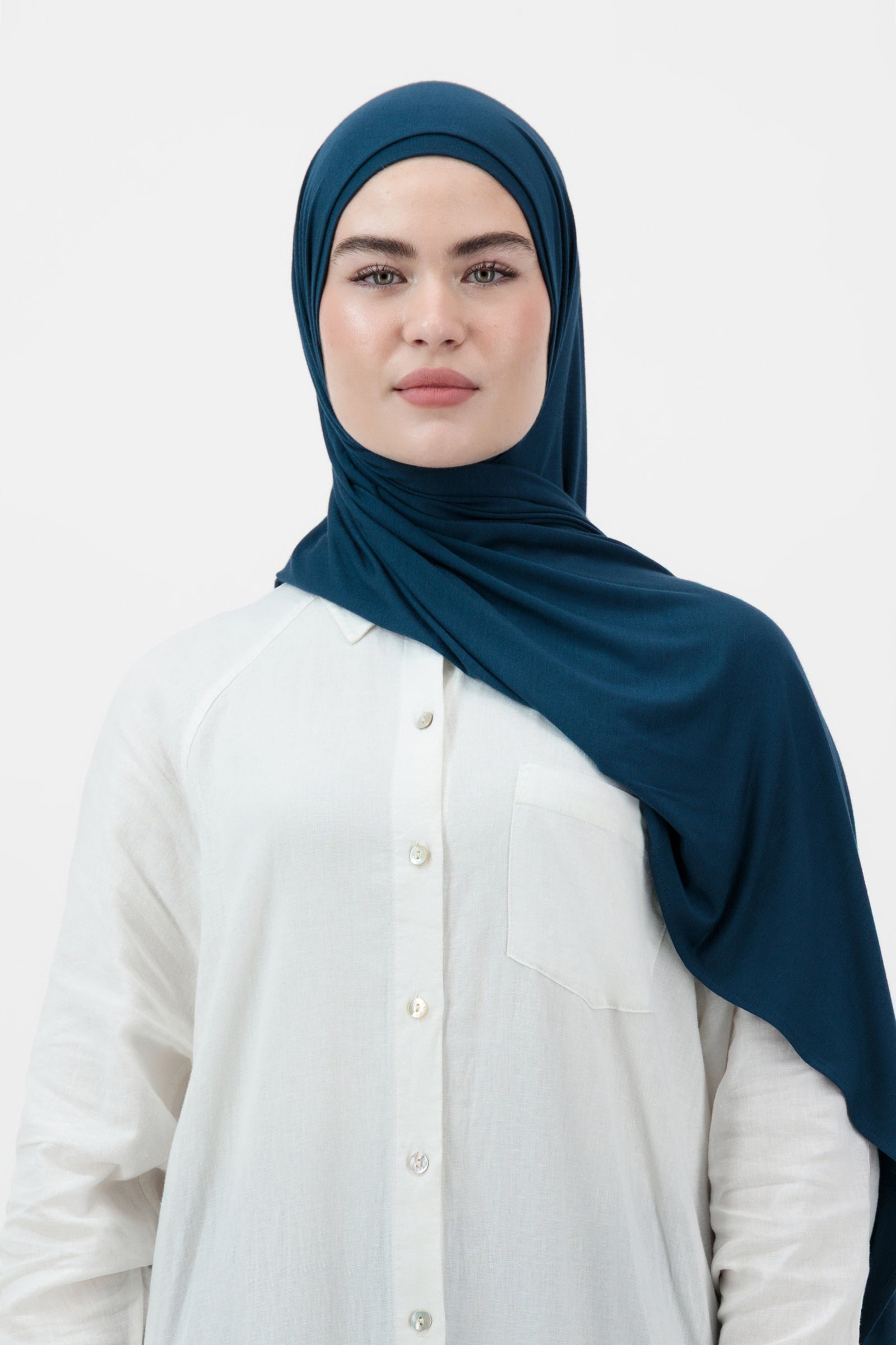 Matching Jersey Hijab Set - Real Teal