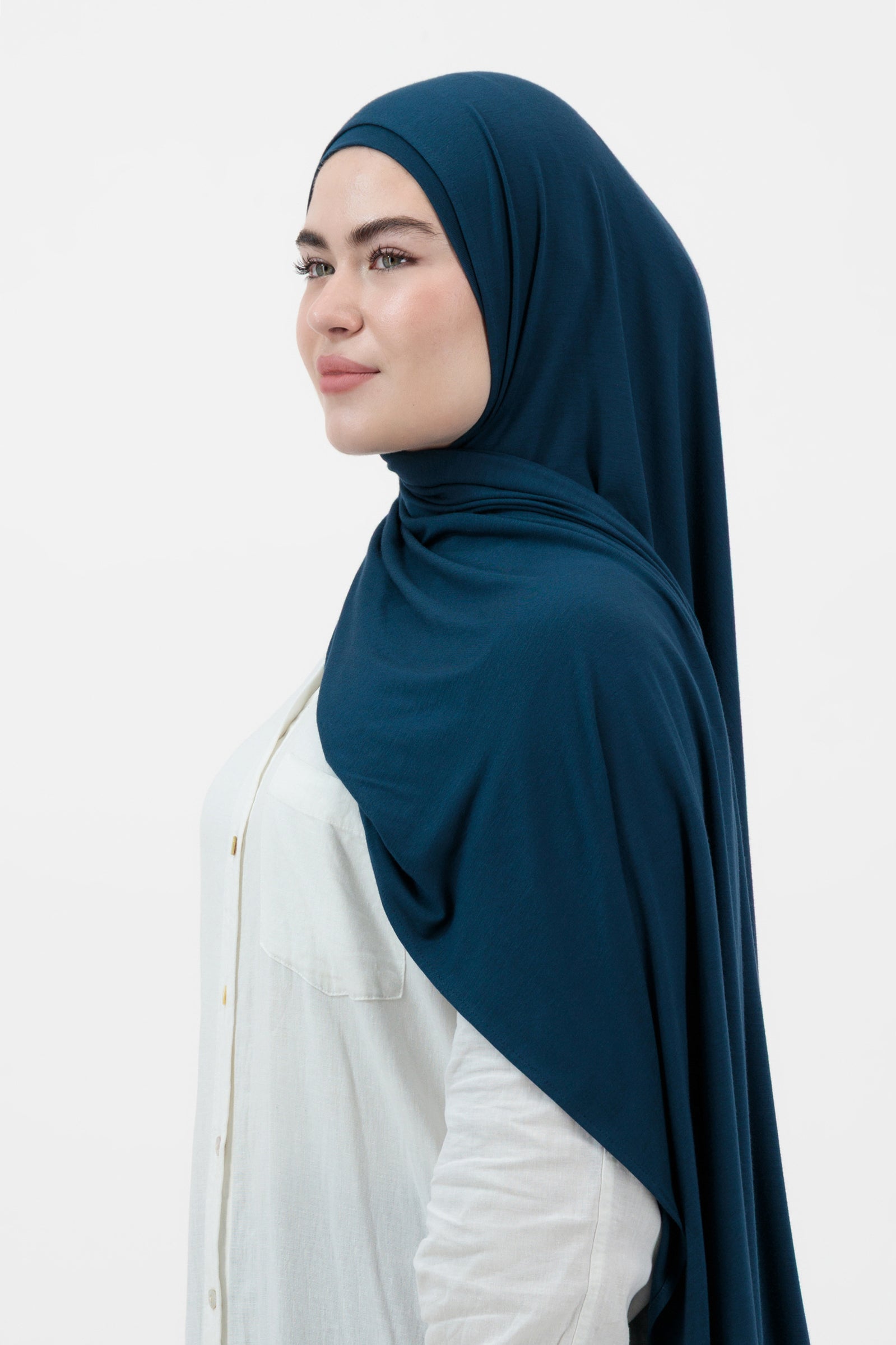 Matching Jersey Hijab Set - Real Teal