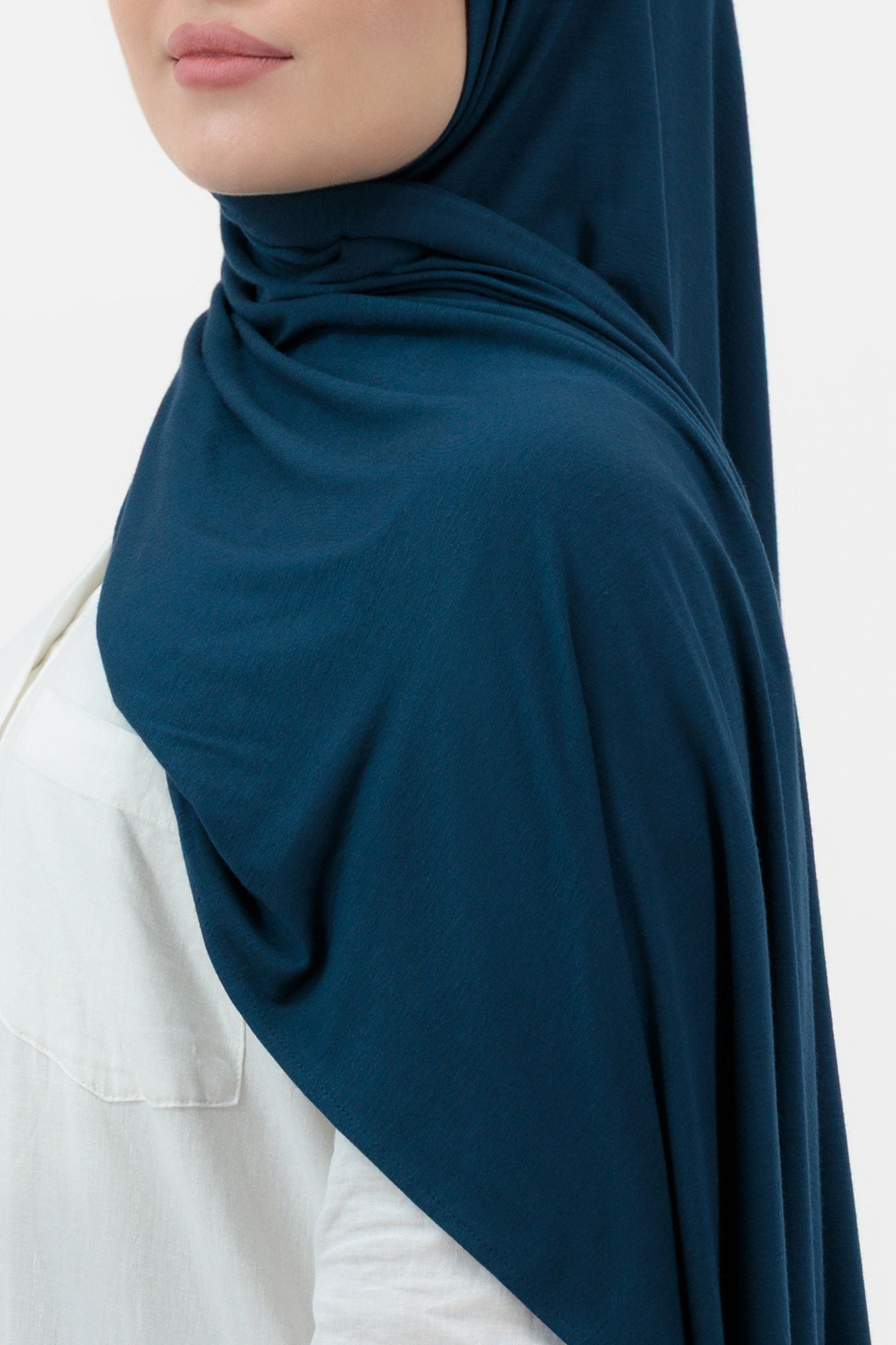 Matching Jersey Hijab Set - Real Teal