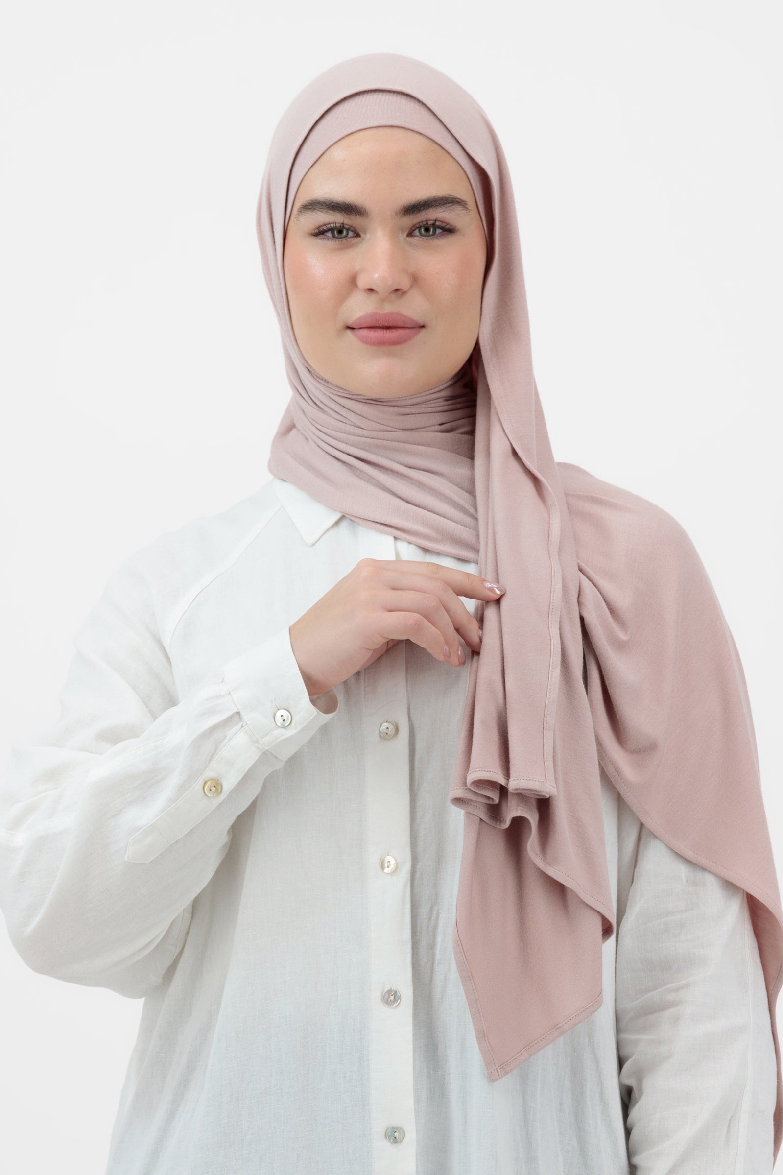 Matching Jersey Hijab Set - Seashell