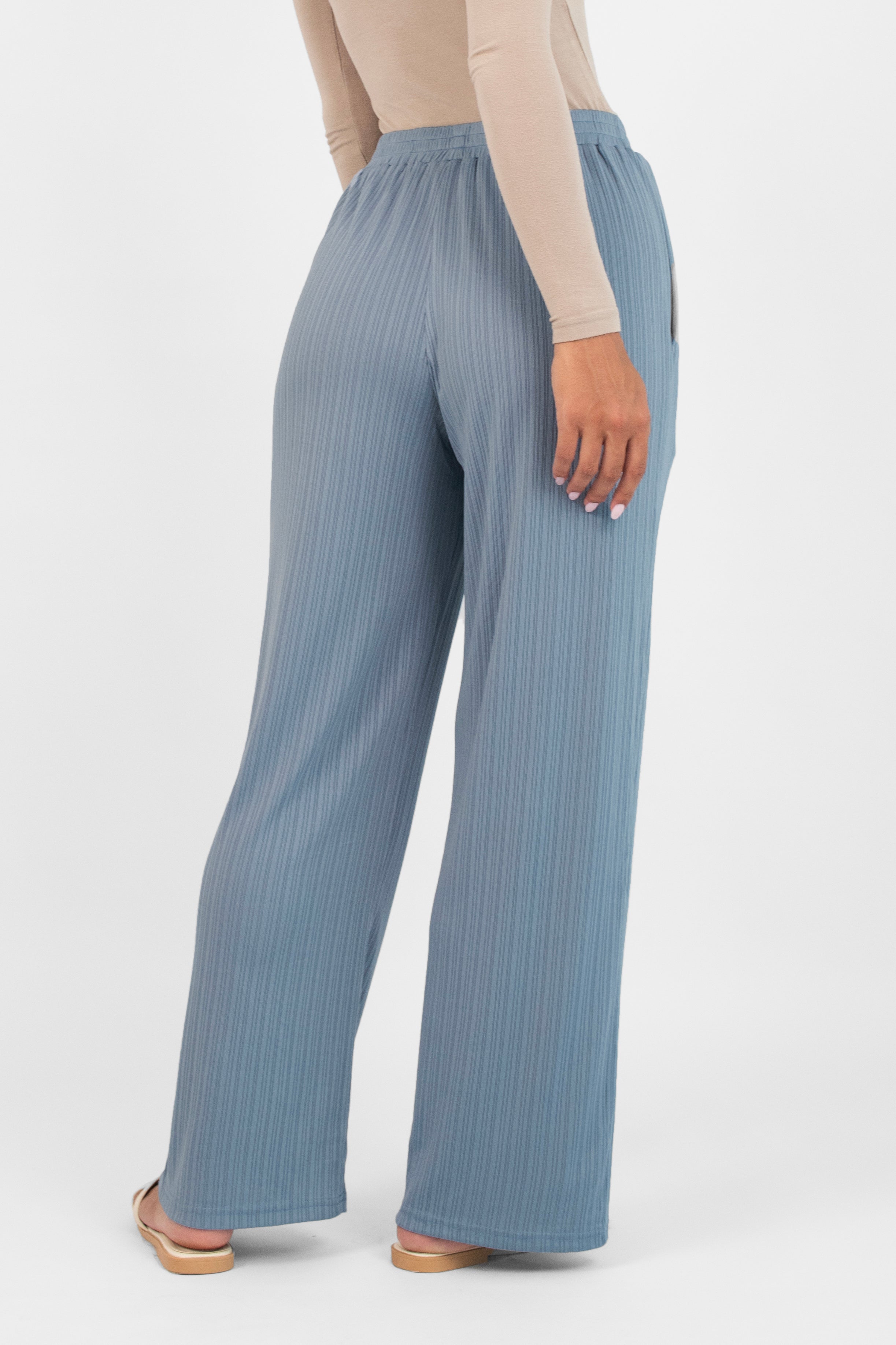 CA - Ribbed Relaxed Fit Pants - Blueprint