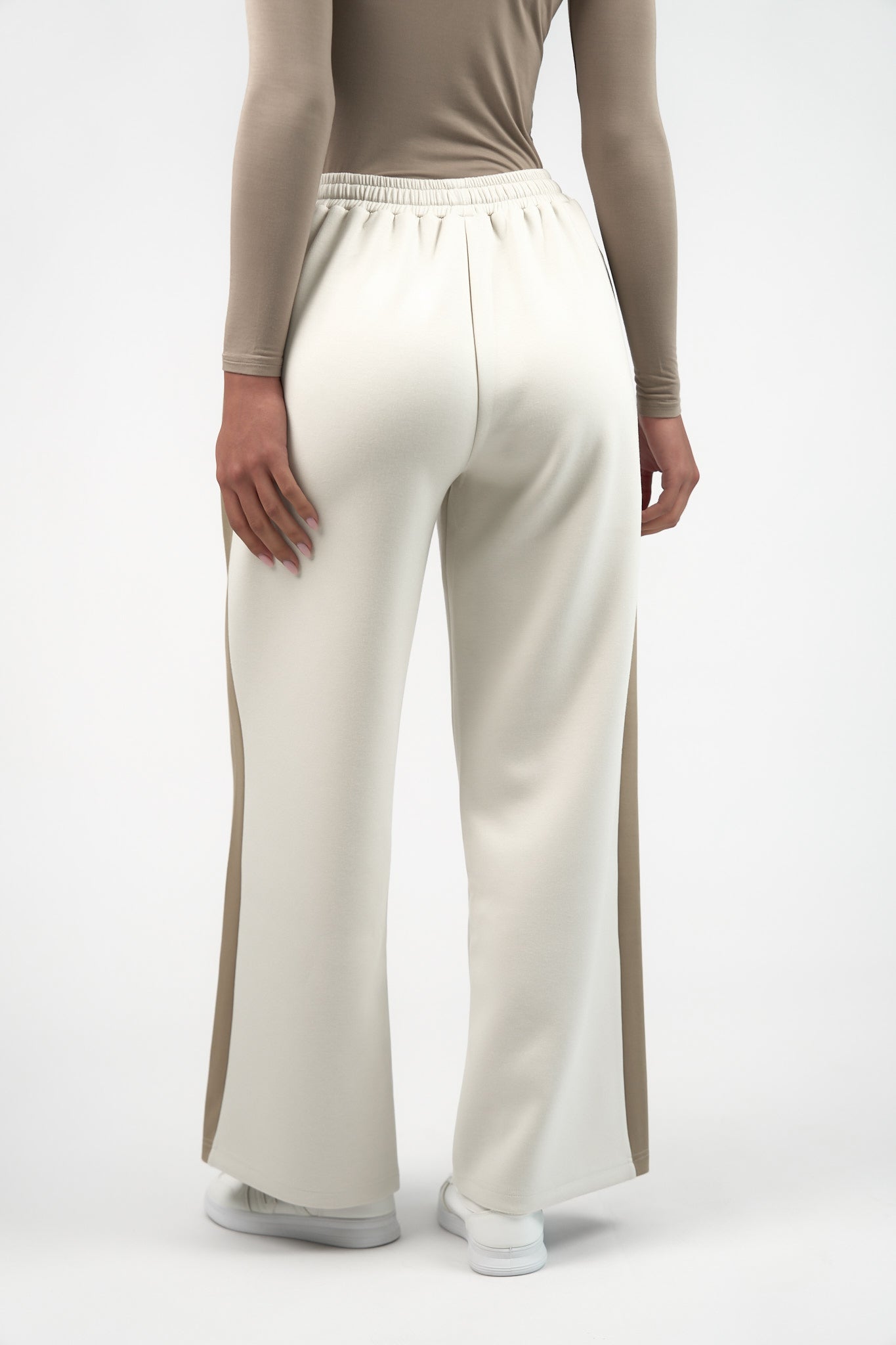 Colour Block Buttery Pants - Toasted Marshmallow