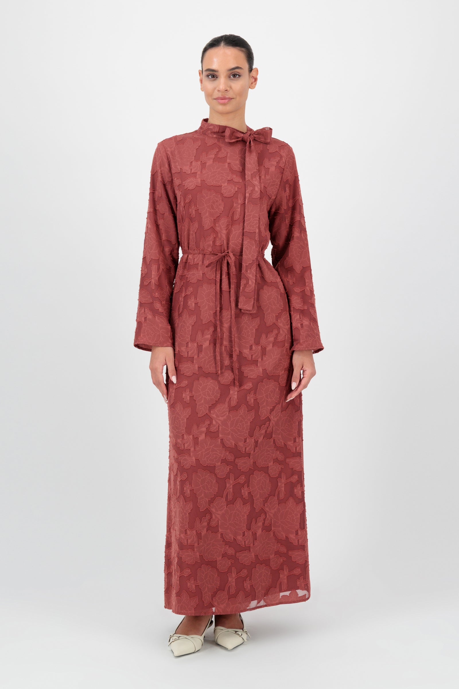green emerald velvet dress MH34 Sequin Abaya Maxi Dress with Belt main image 1