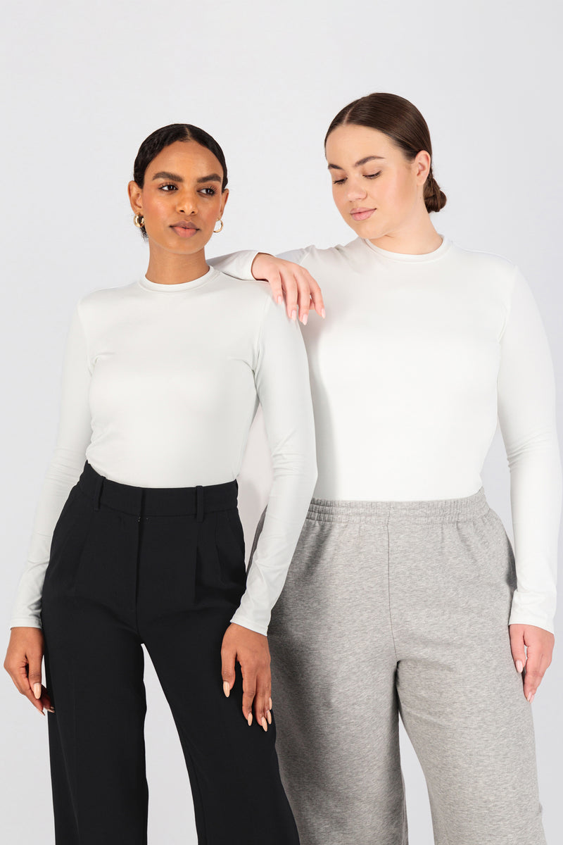 Sculpt Long Sleeve Layer - White
