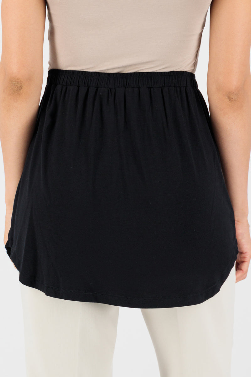 Round Edge Half Tee - Black