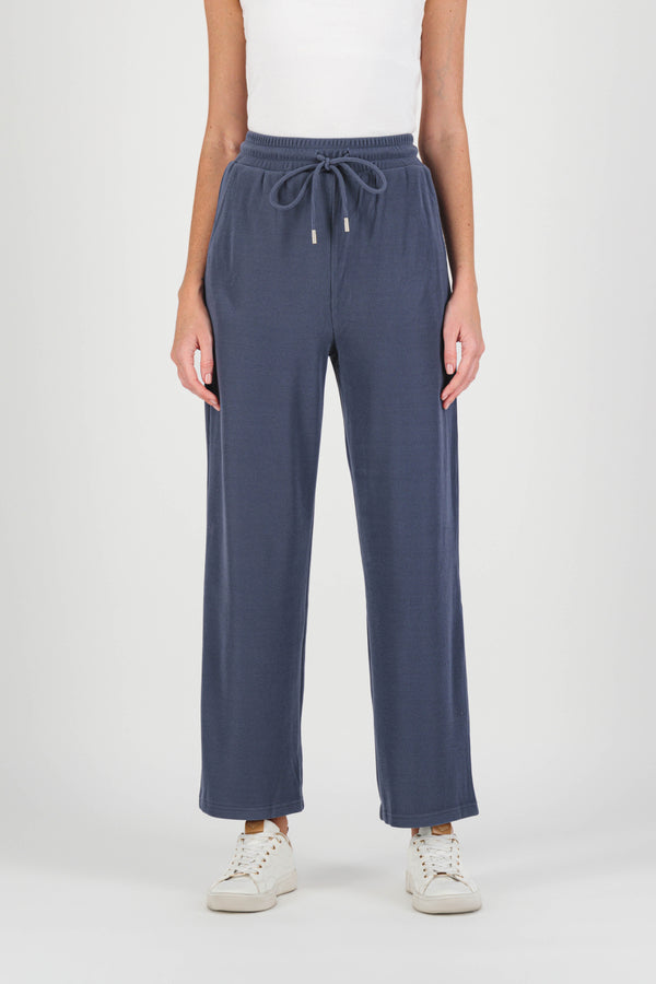 Velour Knit Pants - Royal