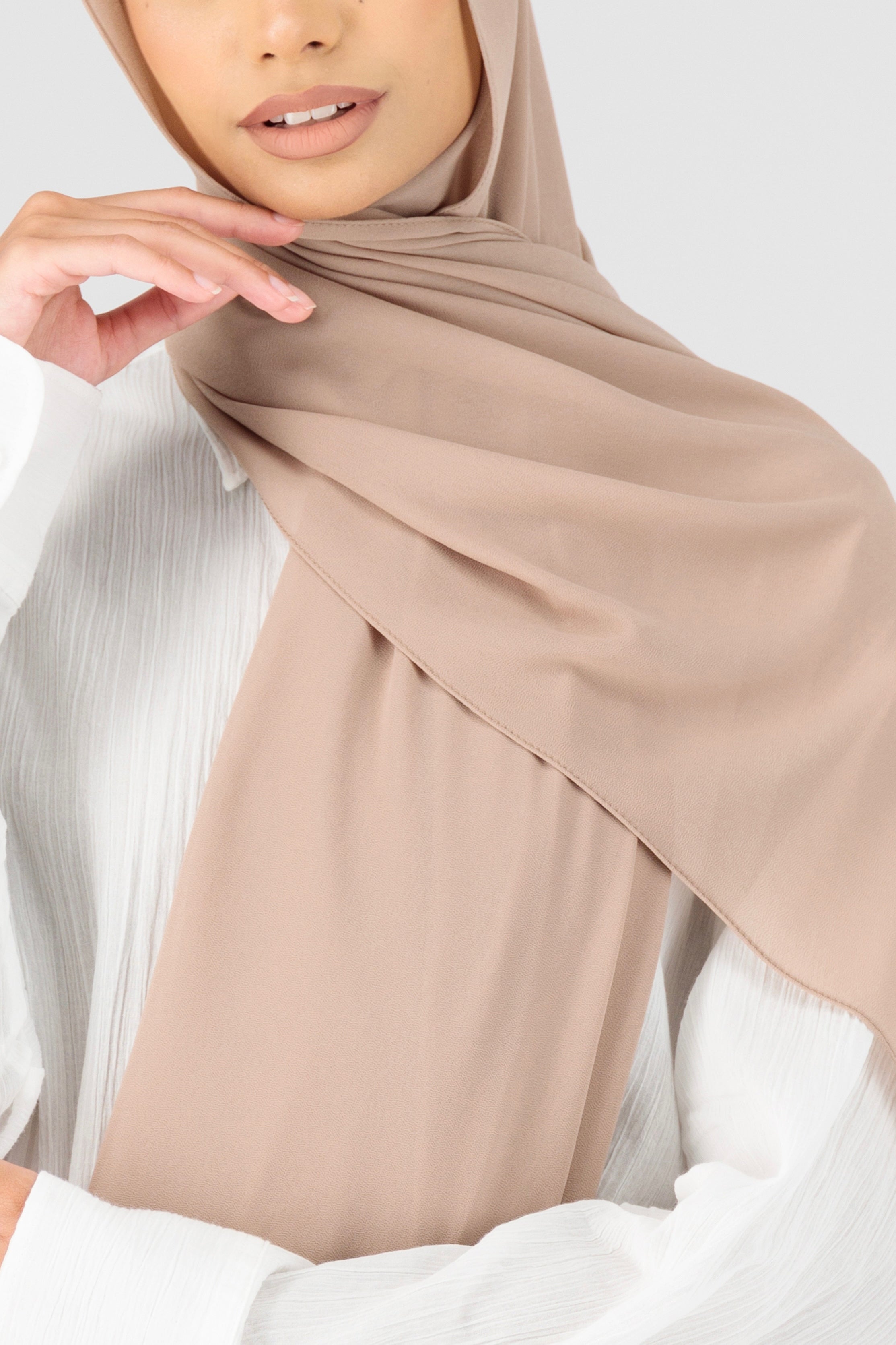 US - Matching Chiffon Hijab Set - Blush
